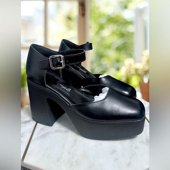 🔥 FREE PEOPLE Gwen Mary Jane Platforms Heels Size 39 US 8.5 - Picture 3 of 15